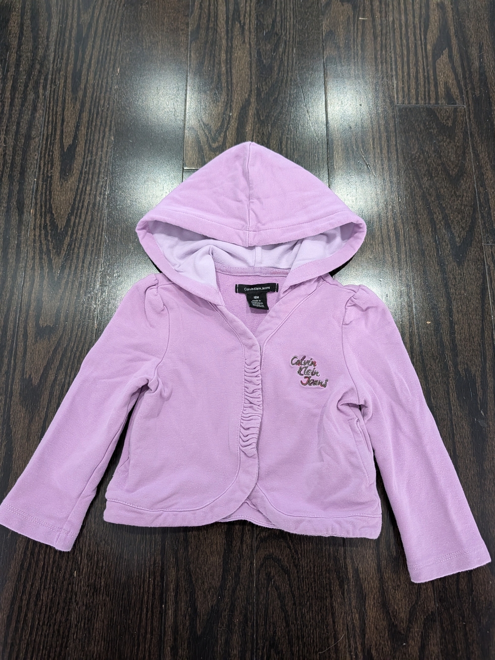 4/$20 Calvin Klein Jeans Lavender Hooded Top – 18M